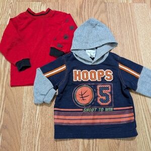 Vintage Buster Brown Toddler Boys Basketball Hoodie And Long Sleeve T-shirt